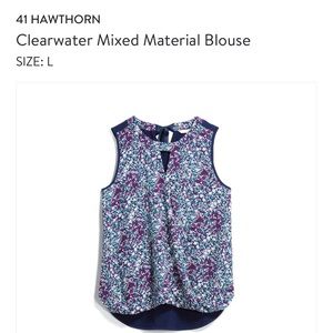 Hawthorn Clearwater Mixed Material Blouse